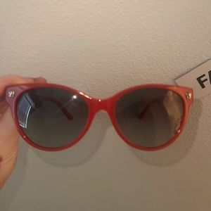 Versace red sunglasses! No scratches and badge of certificate.